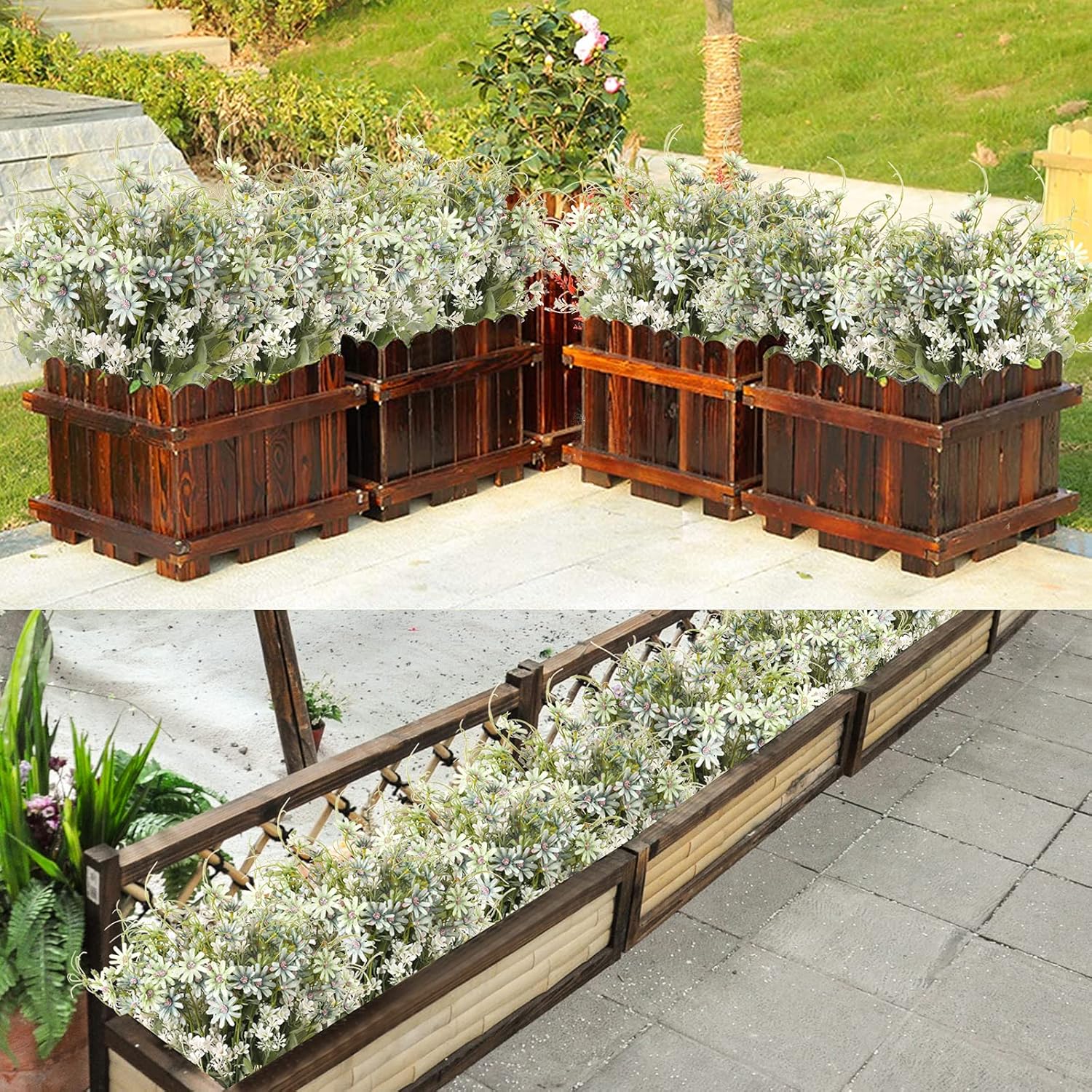 Artificial Flowers Wildflowers Silk Daisy Spring Fake Daisies Decoration Summer UV Resistant Colorful Mixed Bundles Faux Greenery Outdoor Plant Stem Filler for Home Decor Indoor Floral Arrangements - Image 7