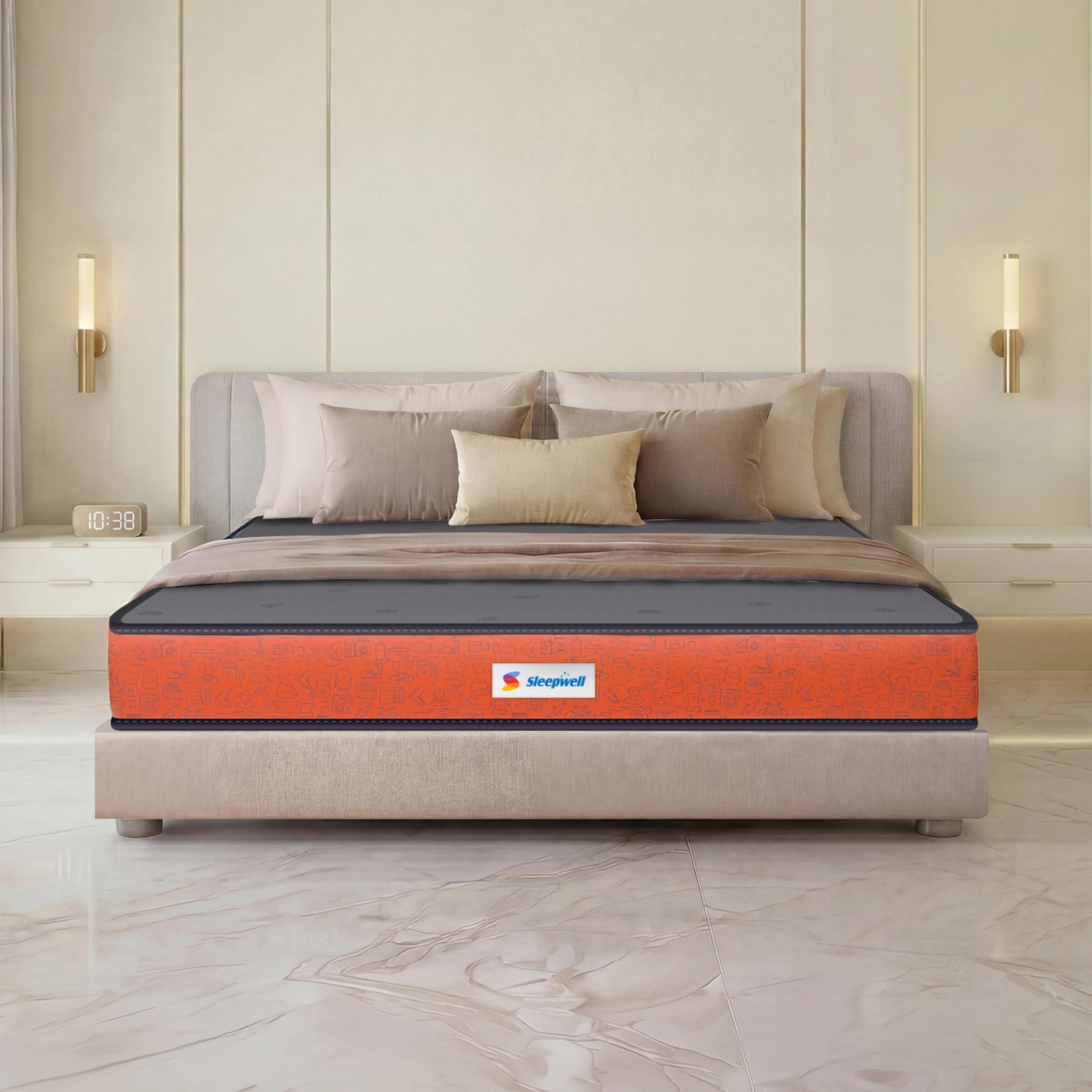 Sleepwell Ortho Pro Mattress | Single Size 72x42x6 Inch | Orthopedic Medium Firm Support | Acuprofile Resitec Foam | Cool Yarn Fabric | Neem Fresche Anti-Microbial | 10 Yr Warranty