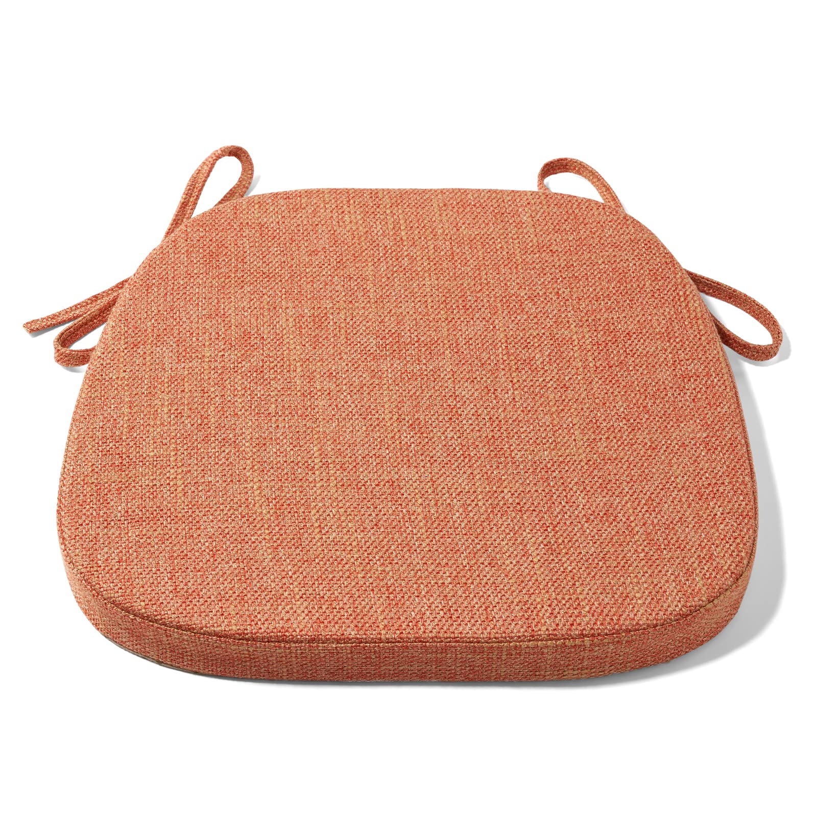 Tromlycs U Shaped Kitchen Chair Seat Cushion Pad for Dining Room Chairs with Ties 15x16 inches Rust Red