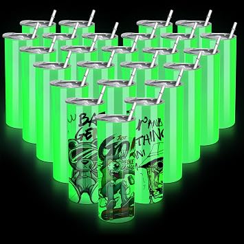 AGH 20 oz Sublimation Tumblers Glow In The Dark 20oz-25pcs-Green