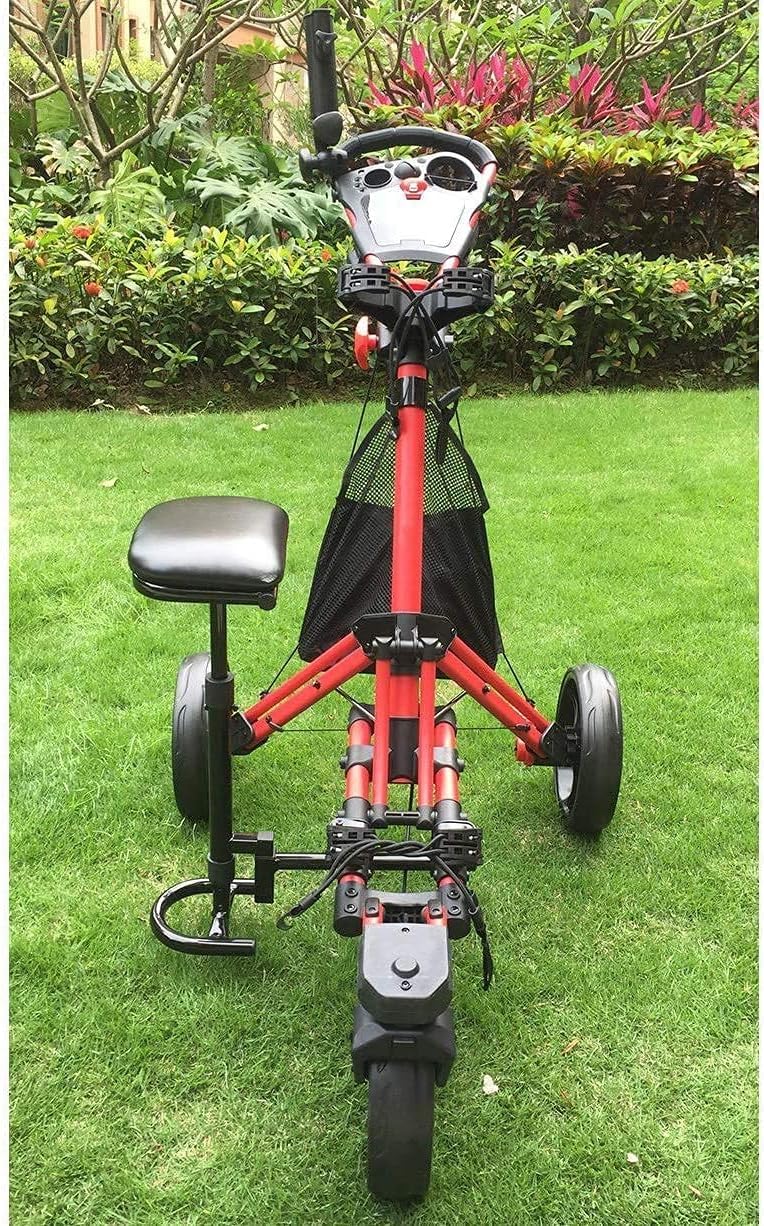 Carrello da Golf Carrello da Golf Carrello Girevole Pieghevole a 3 Ruote Carrello da Golf con Sedile Tabellone segnapunti Borsa Carrello da Golf