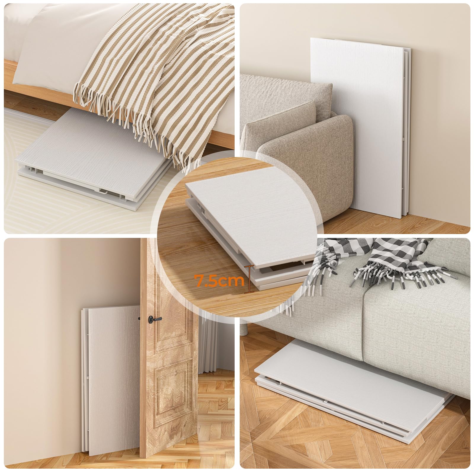 GreenForest Scrivania Pieghevole Senza Montaggio, 80 cm Scrivania Salvaspazio per Piccoli Spazi, Scrivania PC Portatile per l'Ufficio di Casa, Bianca