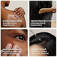 Vista 5 de Cliganic Aceite de jojoba orgánico de 16 onzas, 100% puro, a granel, natural prensado en frío sin hexano sin refinar para cabello y cara, aceite