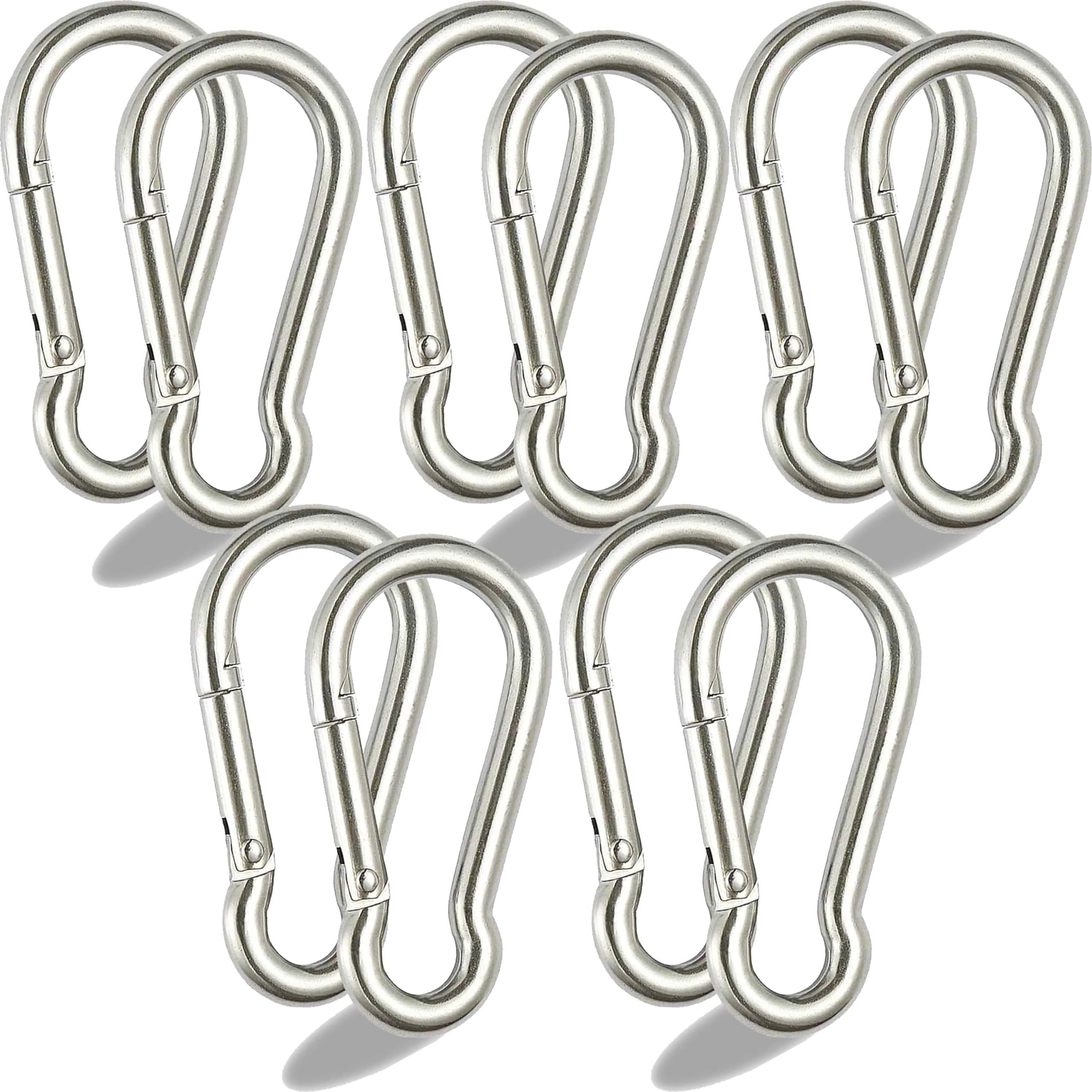 See full amazon price history chart for GYMINGWORLD Gyming World� 5 Pairs of Safety Lock Cable Attachment, Snap Hook, Carbine Hook, Swing Connector Multipurpose,Snap Hook for Weight-Lifting Mountain Climbing Silver GYMINGWORLD Gyming World� 5 Pairs of Safety Lock Cable Attachment, Snap Hook, Carbine Hook, Swing Connector Multipurpose,Snap Hook for Weight-Lifting Mountain Climbing Silver (B09FKG8BJ8) Amazon Price History, Amazon Price Tracker