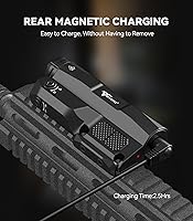 Vista 5 de VOTATU M6LP-G - Combo de luz y láser de alto rendimiento con interruptor táctil fácil integrado, linterna recargable de 3000 LM y haz láser verde