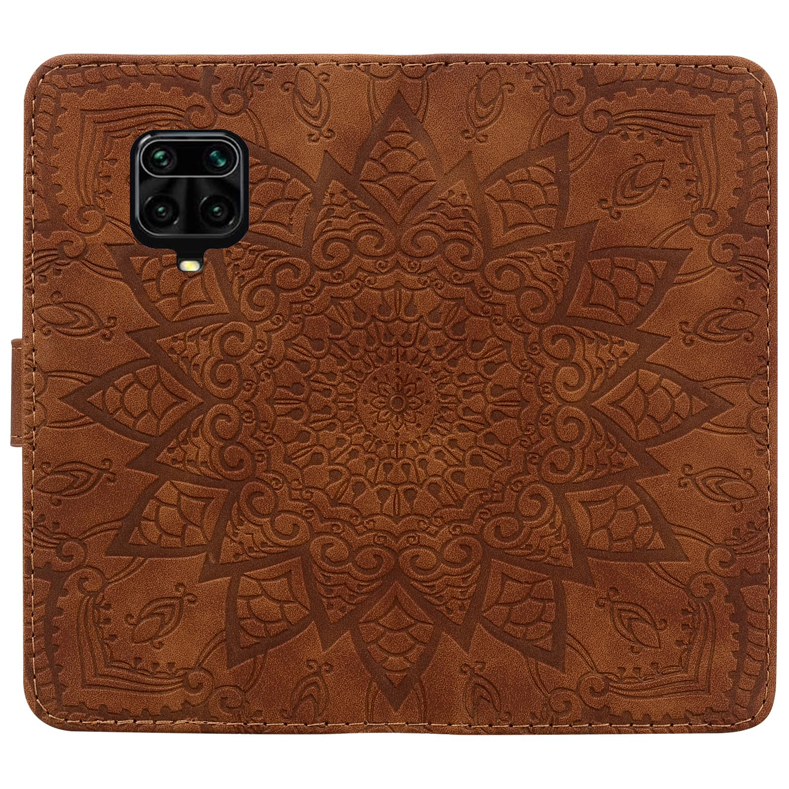 Rosbtib Mobile Case for Xiaomi Redmi Note 9S/ Note 9 Pro Premium PU Leather Case with Magnetic Closure Stand Function Flip Cover Mandala Embossing Xiaomi Redmi Note 9S/ Note 9 Pro - Image 2