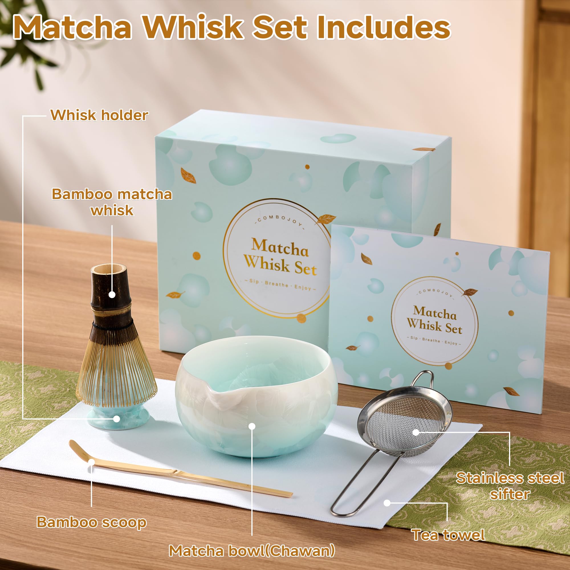 ComboJoy Juego de batidores matcha azul