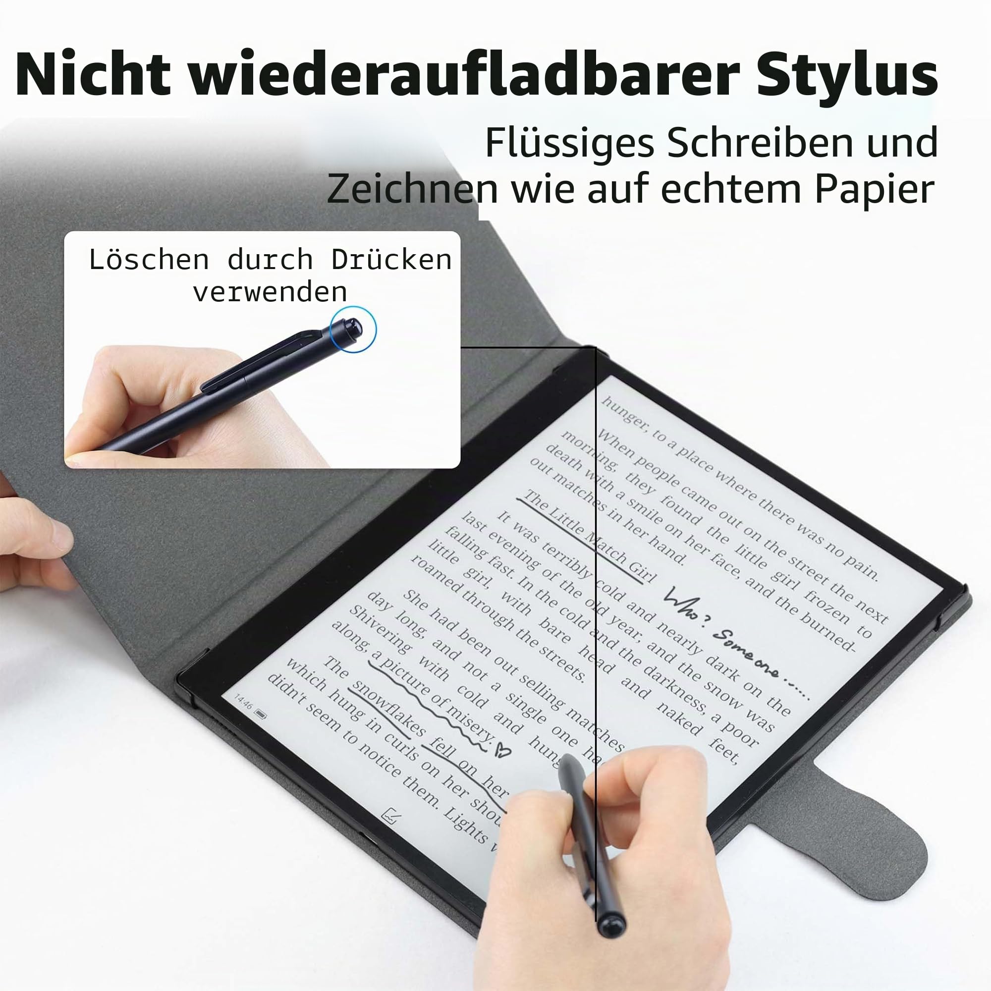 Lipa ET10 Ereader 10 Zoll - 64GB - 4GB RAM - Mehr Sprachen - Ebook & Hörbuch - E-Reader für Ebooks - Mit Google Playstore - Mit Hülle und Stylus Pen - E-Ink - Notizen möglich