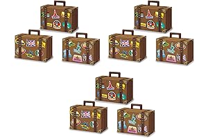 Beistle Luggage Favor Boxes 9 Piece Suitcase
