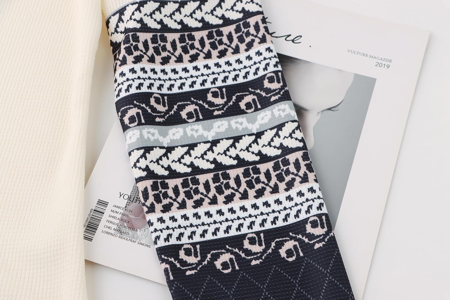 Women's Waffle Knit Tops Thumb Hole Floral Cuffs Long Sleeve Shirts Casual Crew Neck Slim Fit Pullover Shirts - Image 7