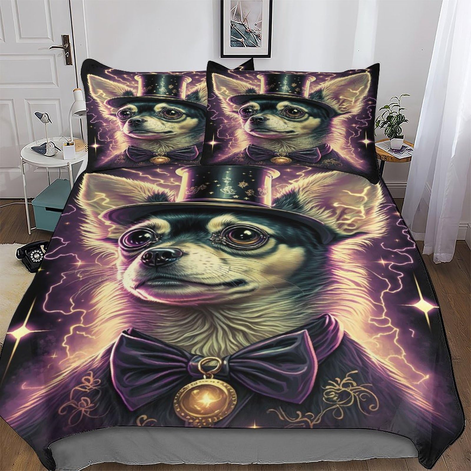 Housse de couette Chihuahua 3D pour créer une ambiance cocooning et chaleureuse dans la chambre