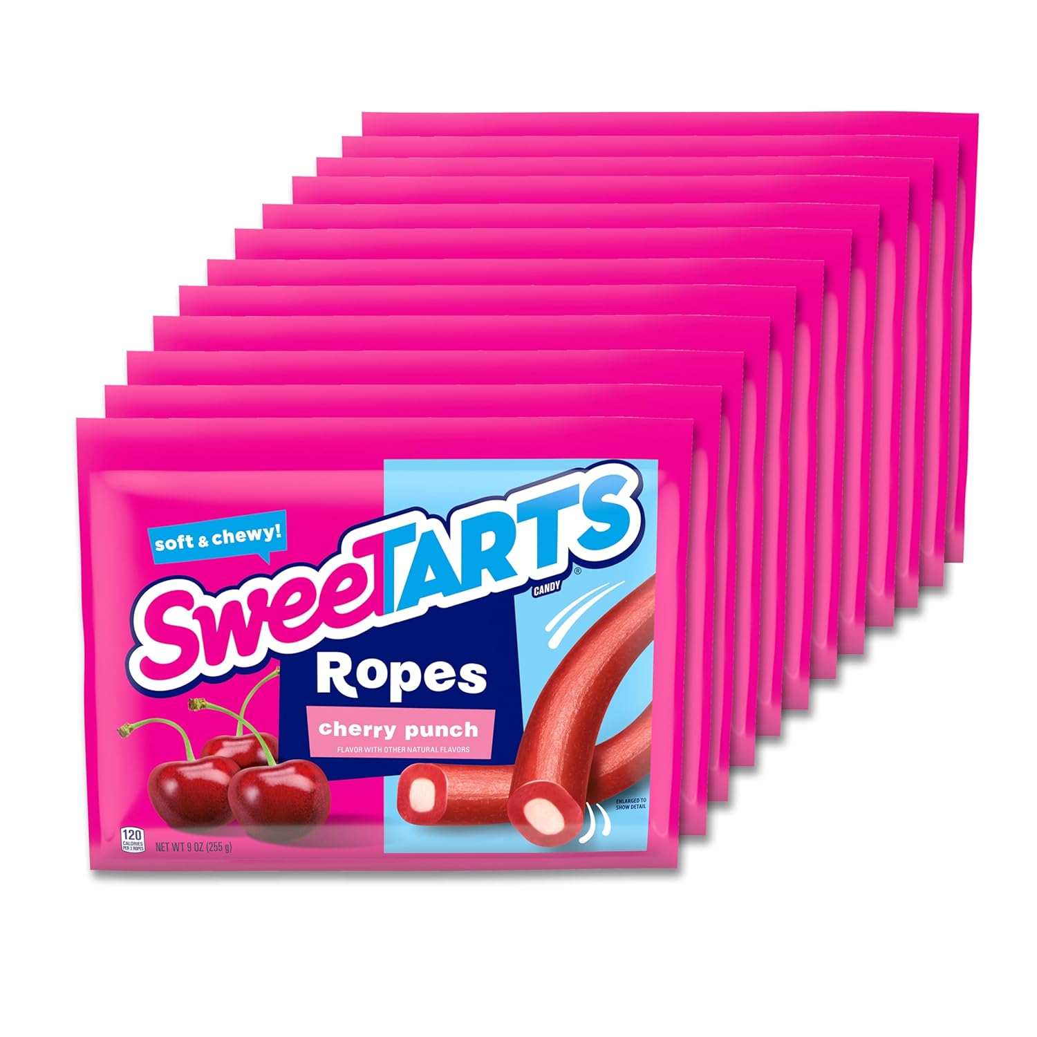 Amazon.com : SweeTARTS Soft & Chewy Ropes, Cherry Punch Flavor, 9 Ounce ...