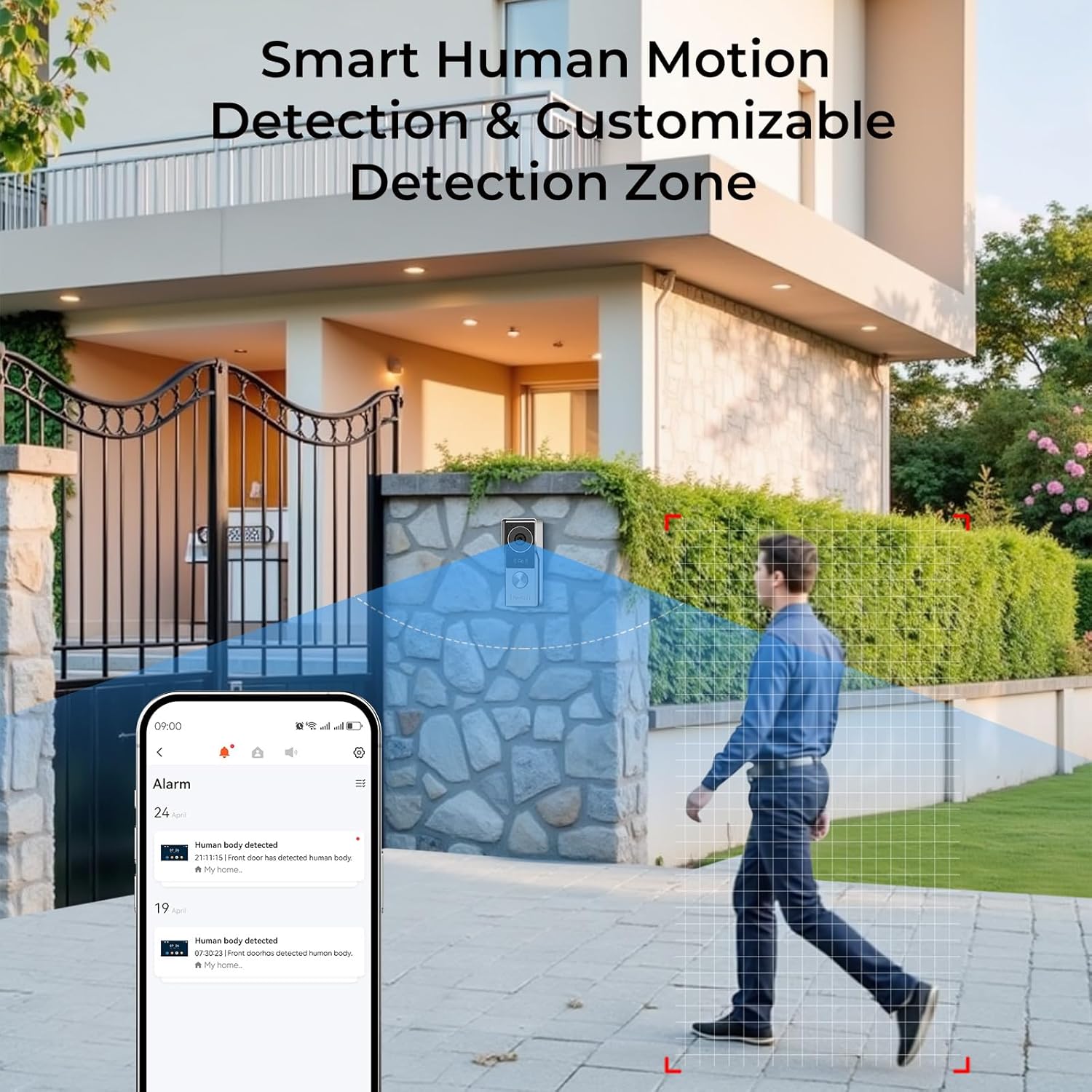 Wired Video Doorbell Camera with Indoor Monitor, Video Intercom System, 7" Touchscreen Display, Night Vision, 130° Wide Angle, Two-Way Talk, Tuya App Remote Unlock, Waterproof, No Monthly Fees