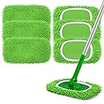 Yicotira Reusable Wet Pads Refill for Swiffer Sweeper Mop - Dry Sweeping Cloths & Wet Mopping Cloths for Household Cleaning - Washable Microfiber Pads for Mopping Floors - 6 Pack (Mop is not Included)