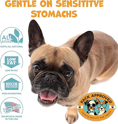 Chicken Sticks for Dogs - Dehydrated Chicken Jerky Treats. Single Ingredient Made and Sourced in America - High Protein, Low Fat - Crunchy Treat Sticks - 6.2oz(6.2 Ounce (Pack of 2))