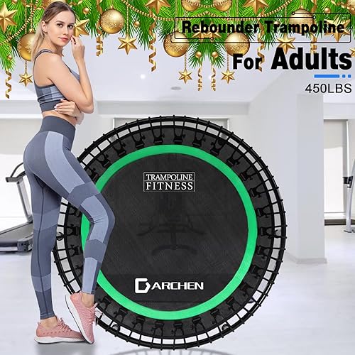 Miniatura 2 de Darchen Mini trampolín de 450 libras para adultos, trampolín pequeño para ejercicio de rebote en interiores para entrenamiento, fitness para rebote