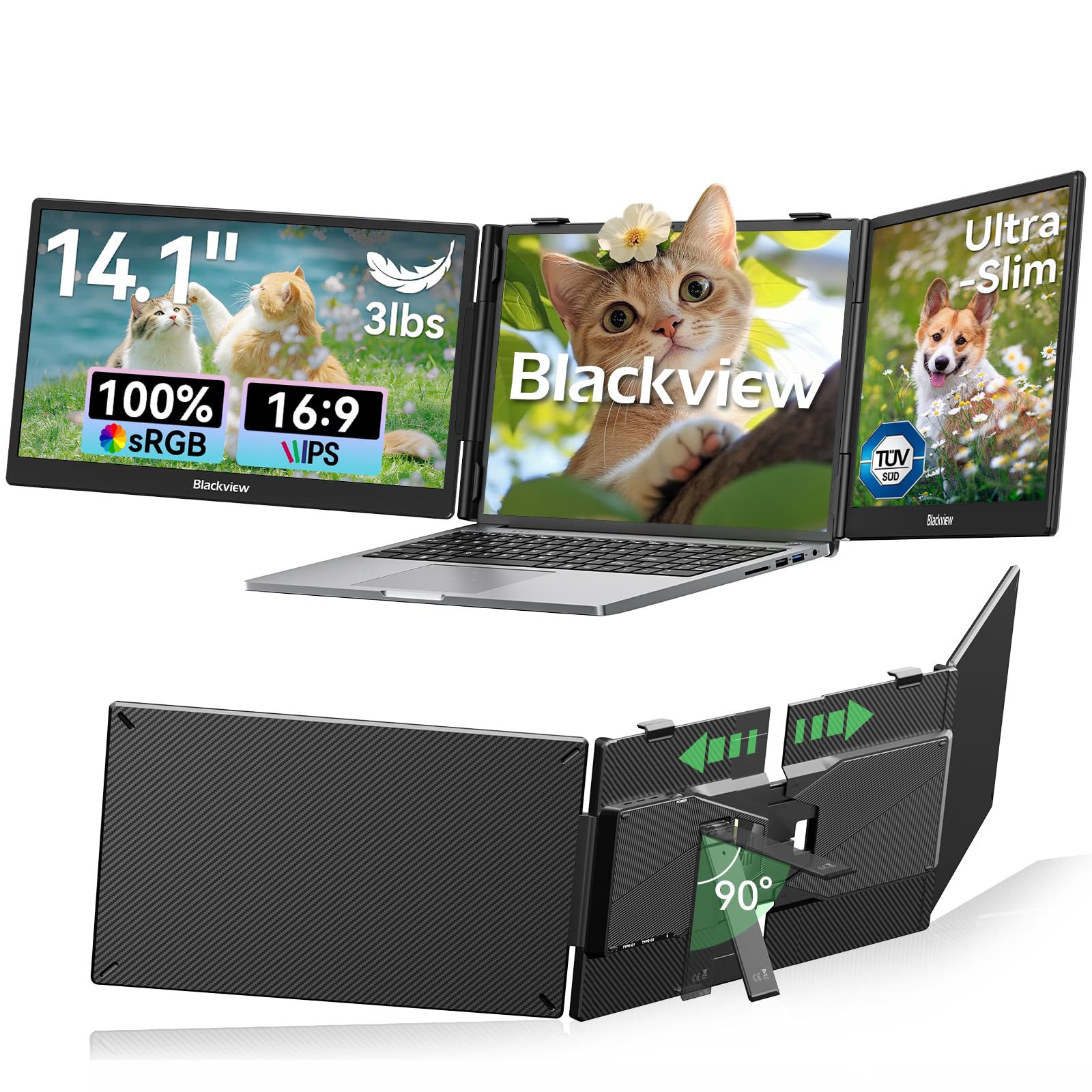 Photo 1 of Blackview DCM5 14.1" Triple Laptop Screen Extender