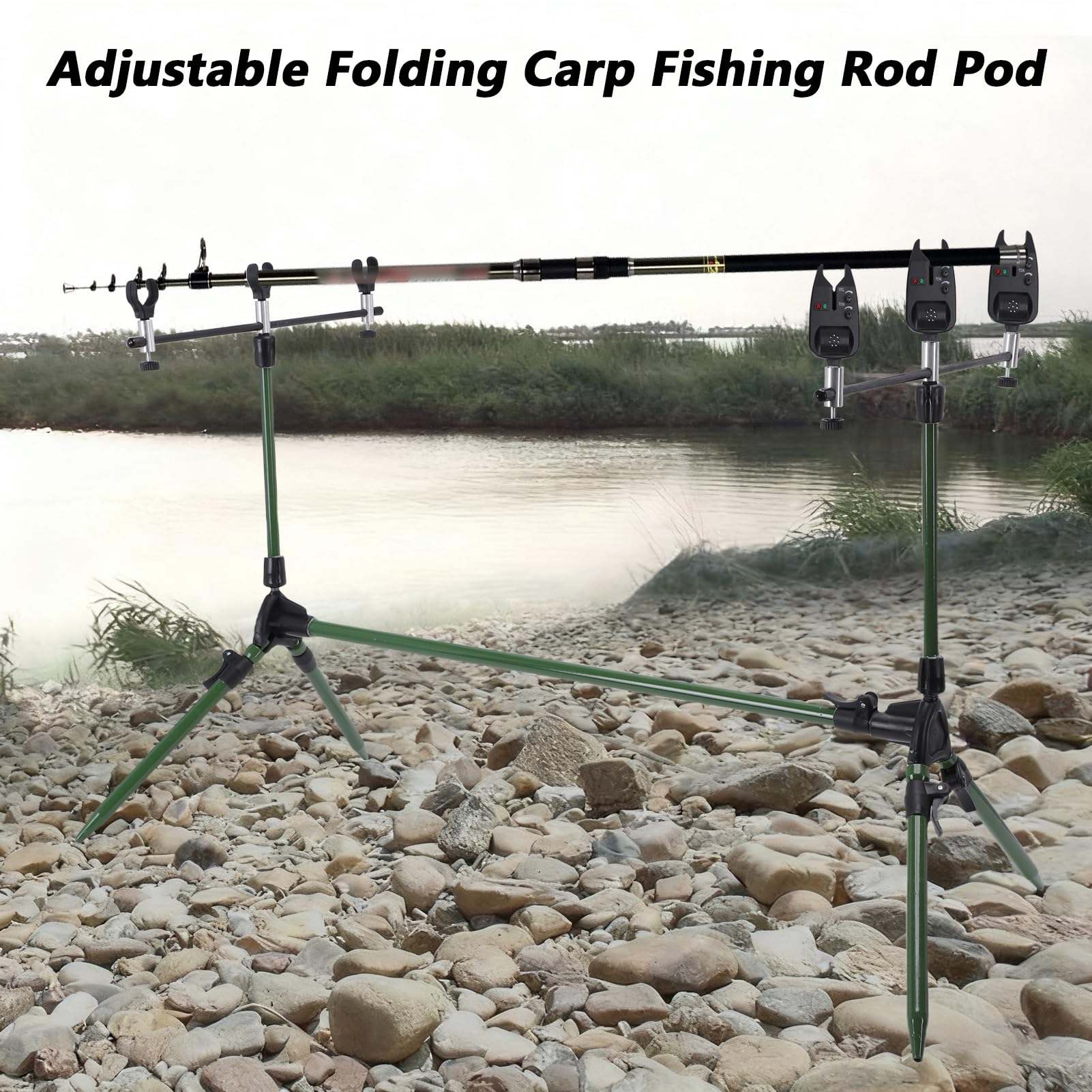 Soporte Ajustable Retráctil para Caña de Pescar de Carpa, Accesorio Universal de Alta Resistencia