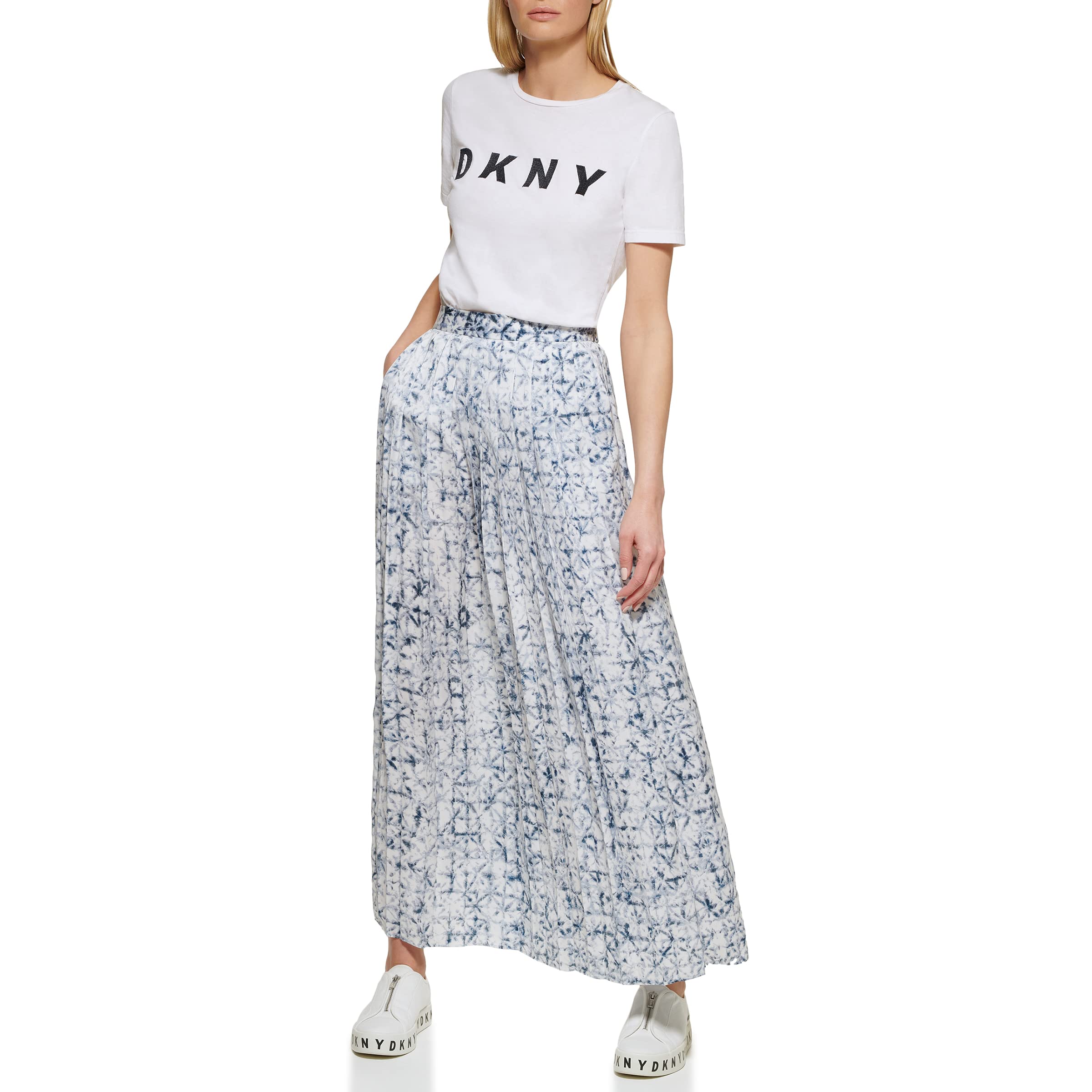 DKNY Plissettata con Gonna rialzata per Tutti i Giorni Donna