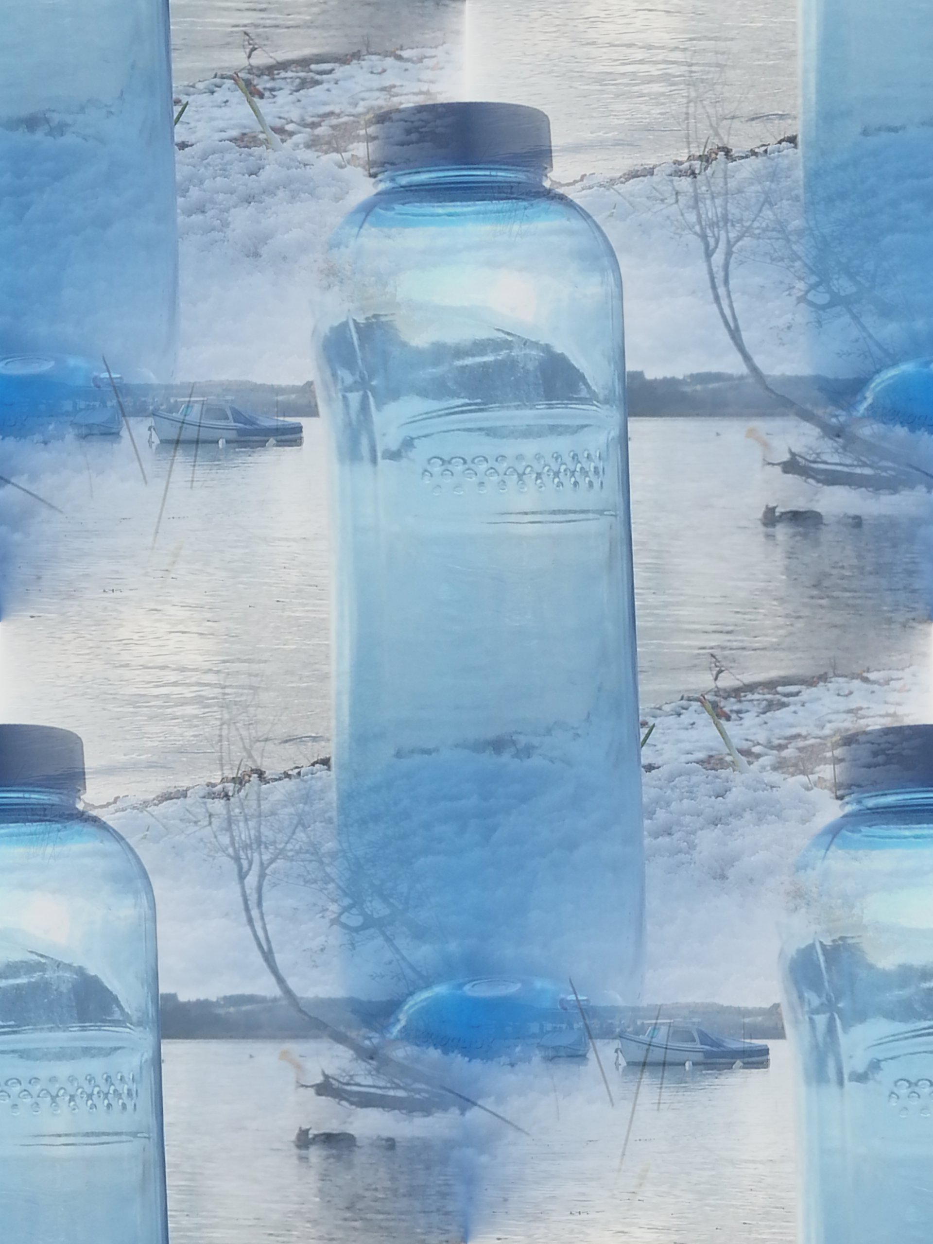7 X 0,5 Liter Trinkwasserflasche aus Tritan, mit "Blüte des Lebens" - Symbol Aufdruck auf dem Trinkdeckel, 18 x 6 cm, Flasche gibt keine Schadstoffe ab (FDA Zulassung), und ist hervorragend geeignet um gefiltertes Wasser aufzubewahren; große Öffnung (4cm)