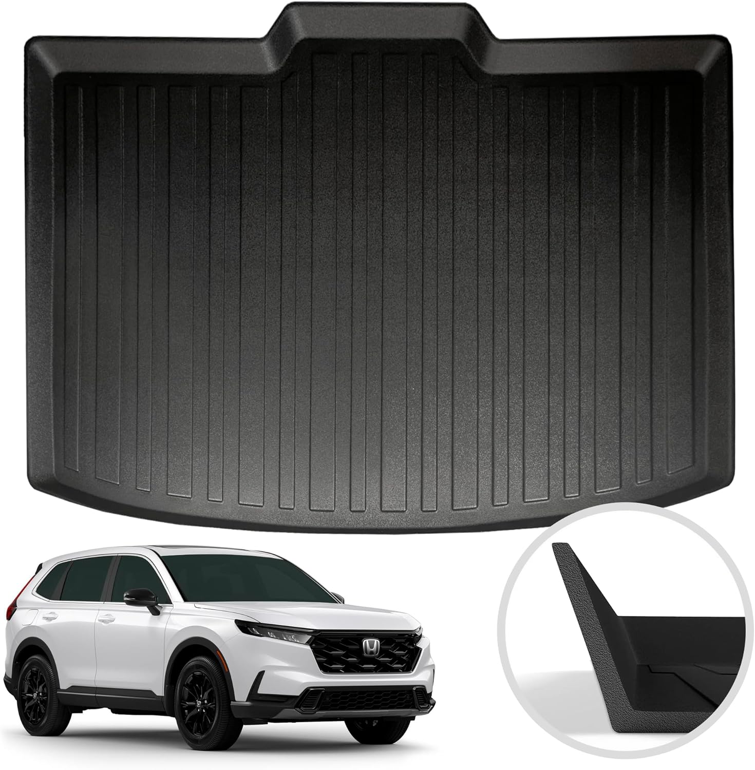 Premium Cargo Liner for Honda CR-V (Lower Deck) 2023-2025 -100% Protection - Custom Fit Car Trunk Mat - Easy-to-Wash & All-Season Black Cargo Mat - Laser Measured Trunk Liners for Honda CR V