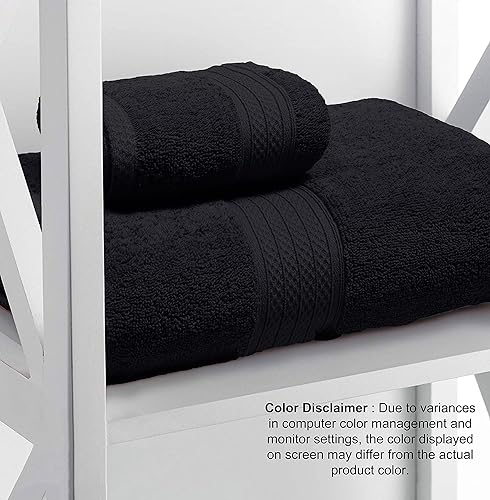 Miniatura 5 de GLAMBURG Juego de toallas de 6 piezas, 100% algodón peinado, 2 toallas de baño, 2 toallas de mano, 2 paños de lavado, calidad de hotel de lujo de