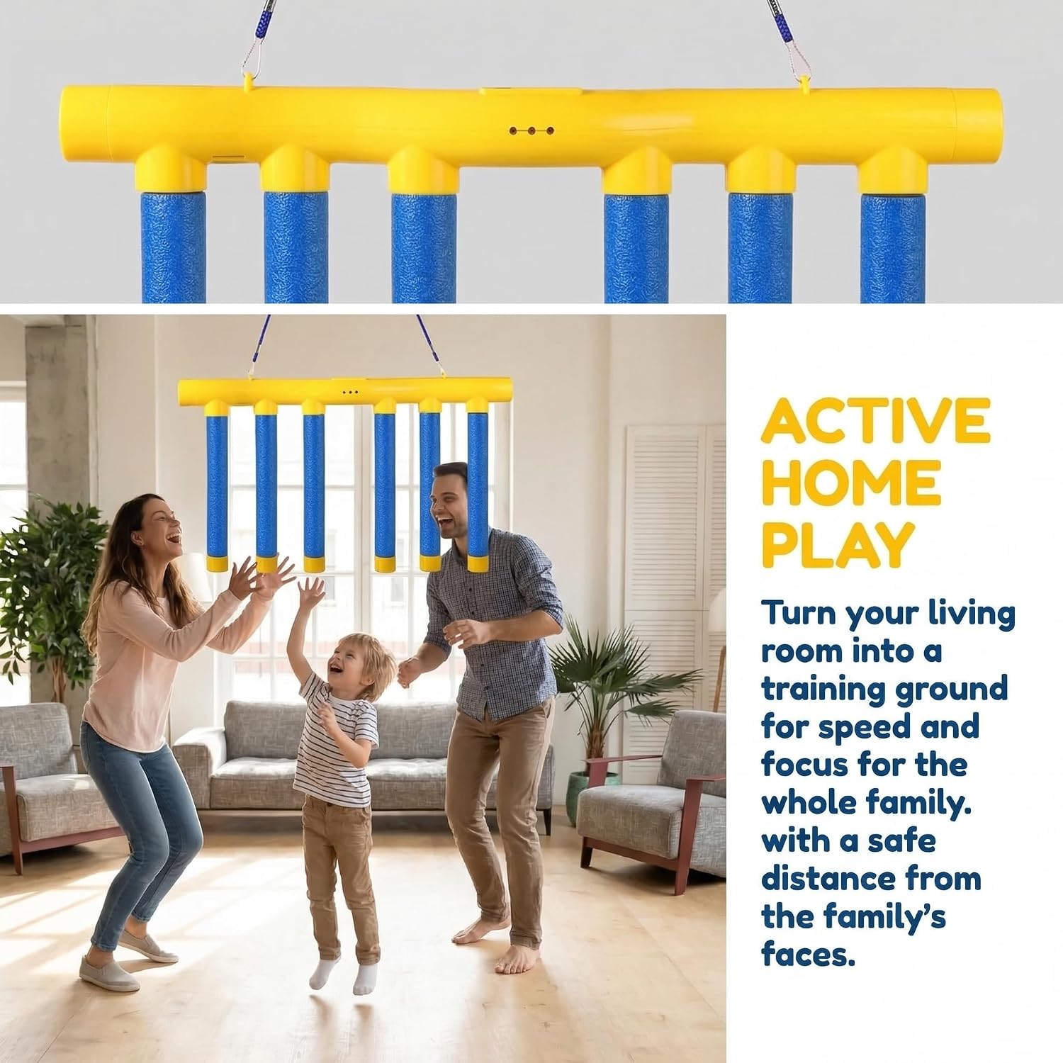 Reflex Drop Sticks Challenge Game - 3 Adjustable Speed Modes, Hand-Eye Coordination & Reaction Time Training Toy with Remote Control, Fast Catch Falling Sticks Game for Adults & Teens