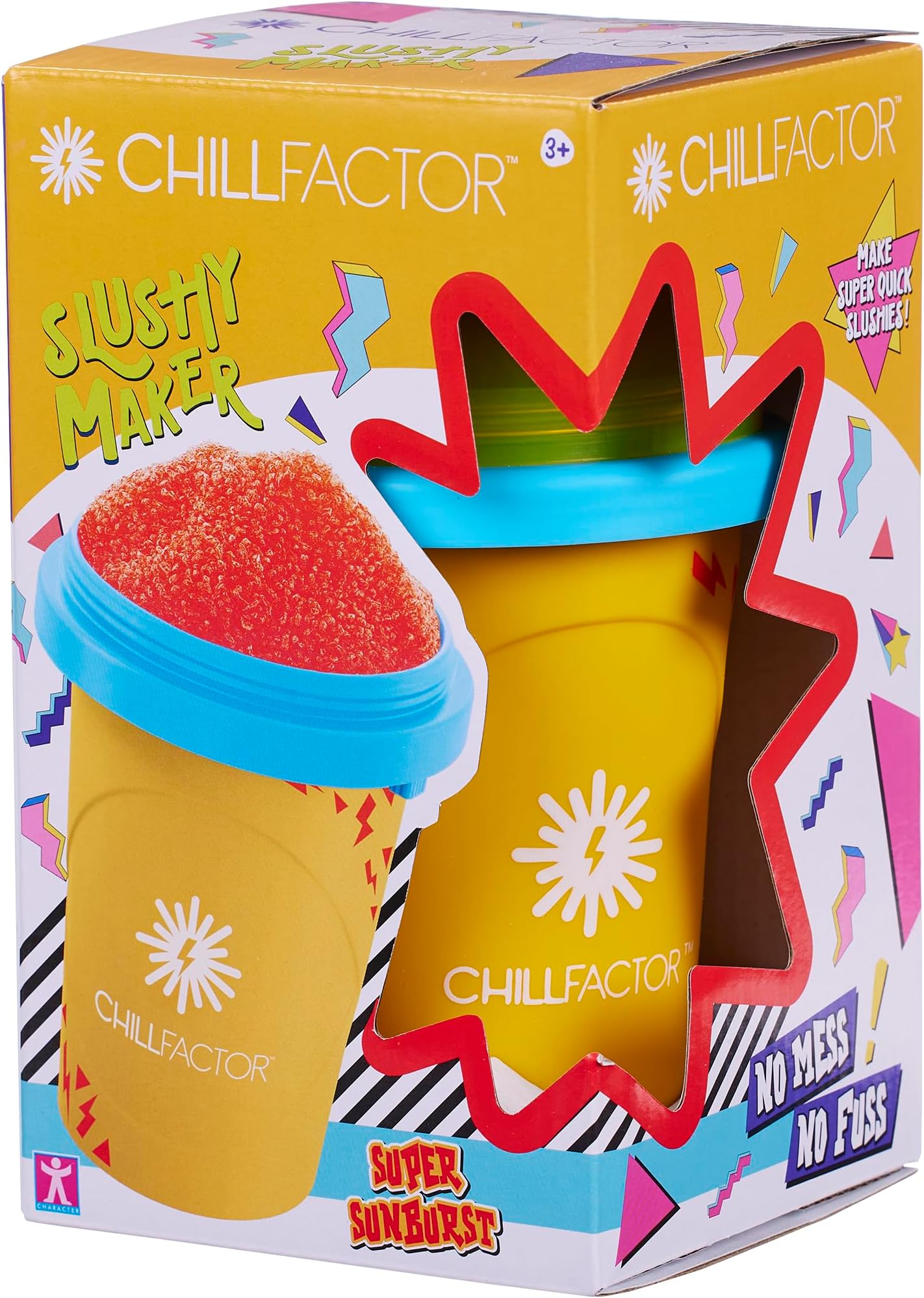 Chillfactor Color Shocks Slushy Maker Super Sunburst, Easy to Use, Simply Freeze, Squeeze & Enjoy!
