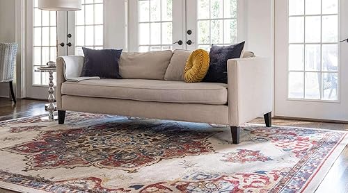 Miniatura 3 de Único Loom - Alfombra de la colección Utopia con estampado botánico vintage, tonos cálidos