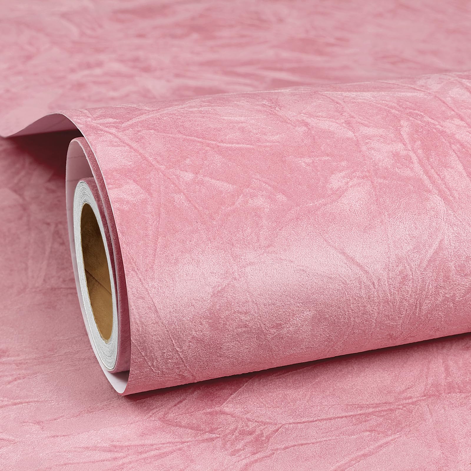 Papier peint amovible en velours rose corail ReWallpaper chambre déco murale 7m