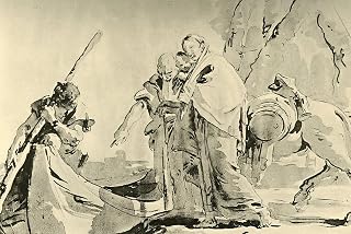 MVOVZQCV Vintage Paintings Artwork Retro Print Paintings Flight Into Egypt by Battista Tiepolo Wall Art Posters for Office Decor 60x90cm