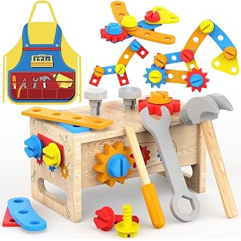 Montessori Toy from 2 Years Boy Wooden Tool Box Children