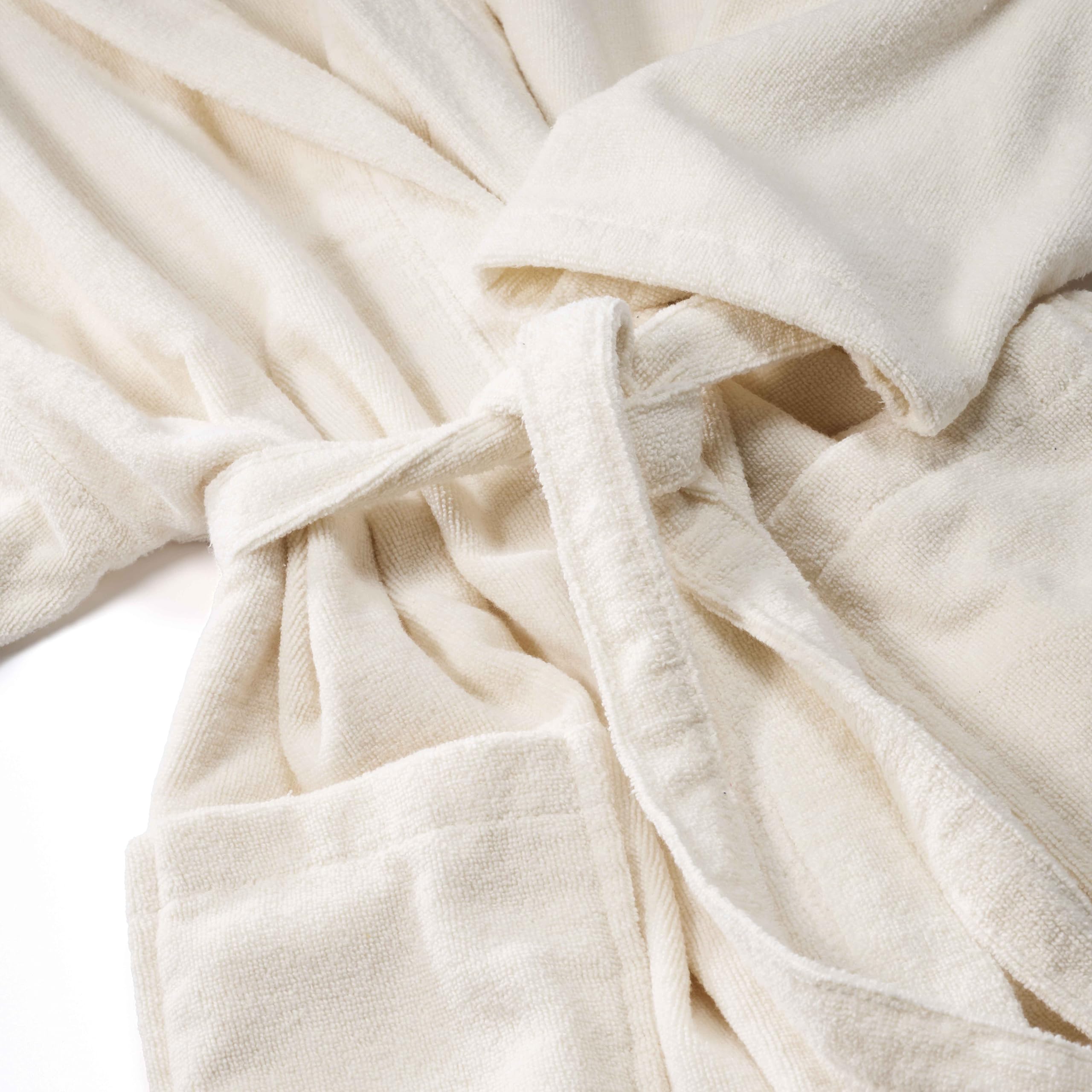 Osama Home GUZZINI Classic - Bademantel Damen Flauschig und Frottee aus Baumwolle