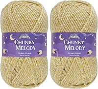 Vista 22 de JubileeYarn Chunky Melody - Hilo para tejer 100g/madeja, mezcla de lana gruesa, color maíz naranja - 2 madejas