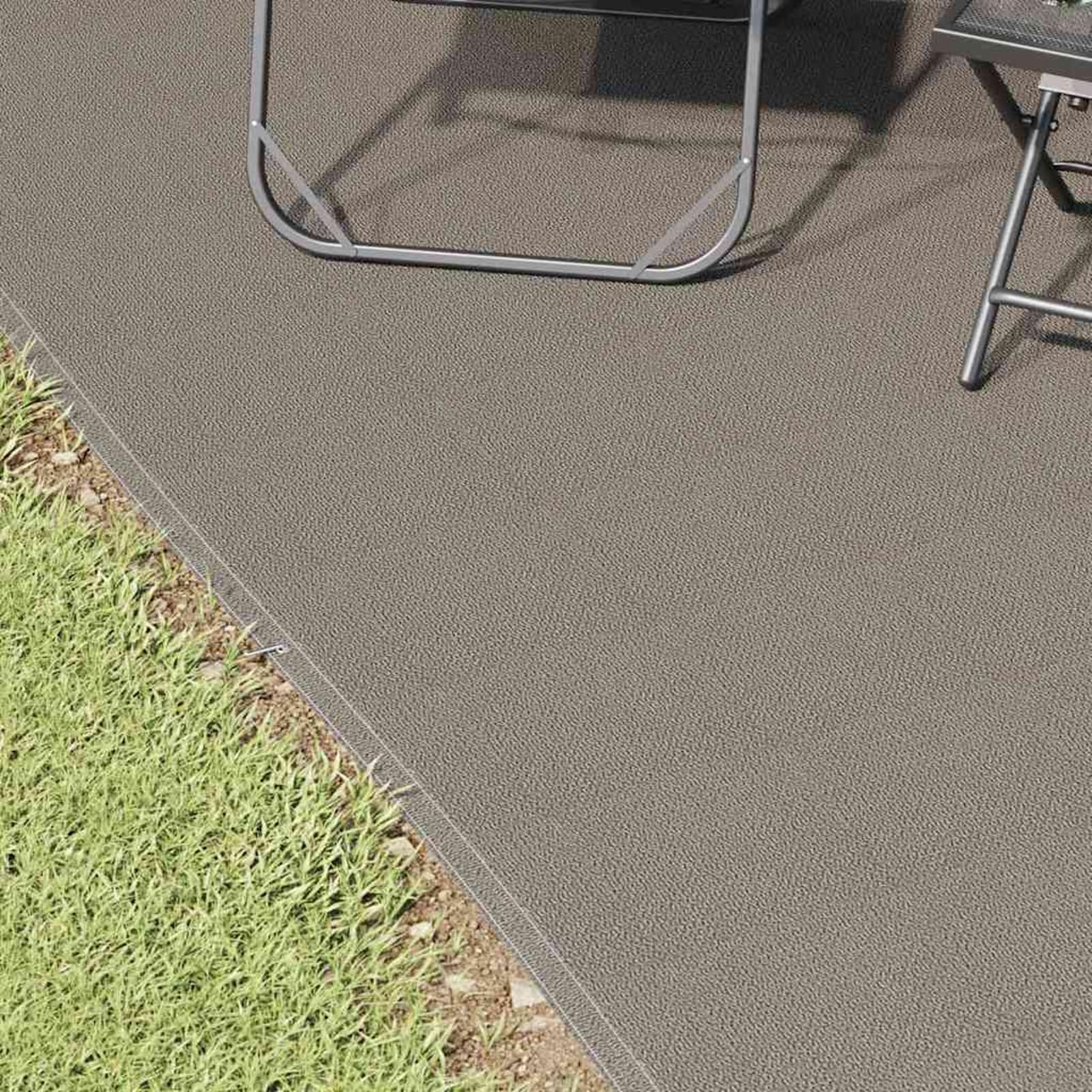 Gecheer Zeltabdeckblatt Hellgrau Polyester 400 x 600 cm Tragbar Zelteppich Zeltdeckel Picknickdecke Wohnwagen Balkon Outdoor