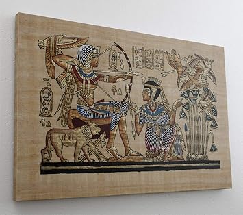 Antik Agypten Papyrus Leinwand Canvas Bild Wandbild Kunstdruck L85 Grosse 150 Cm X 100 Cm Amazon De