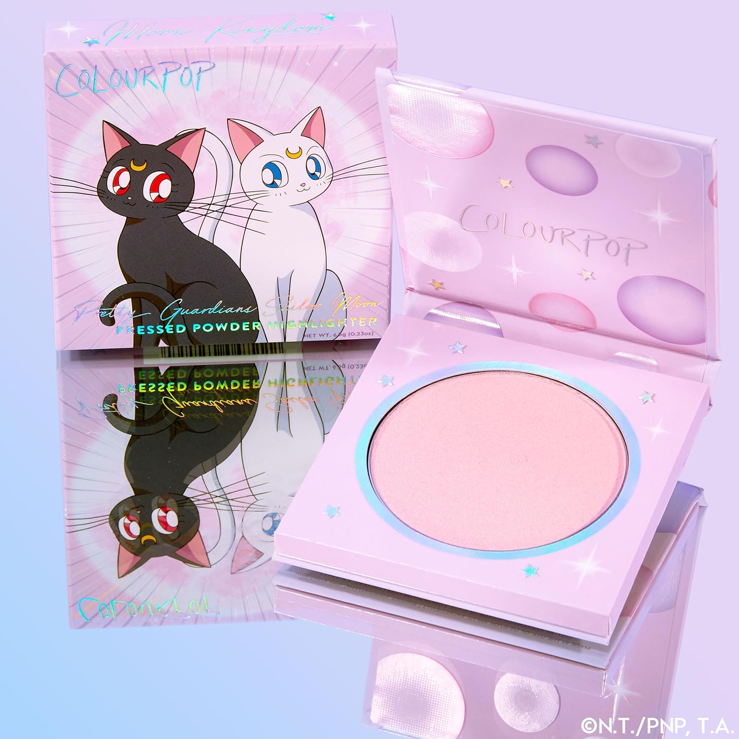 ColourPop x Sailor Guardians Pressed Powder Highlighter - Highlighter Makeup with a Silky, Buildable & Blendable Glow - Long-Lasting, Superfine Formula for a Luminous Finish - Moonlight (0.23 oz)