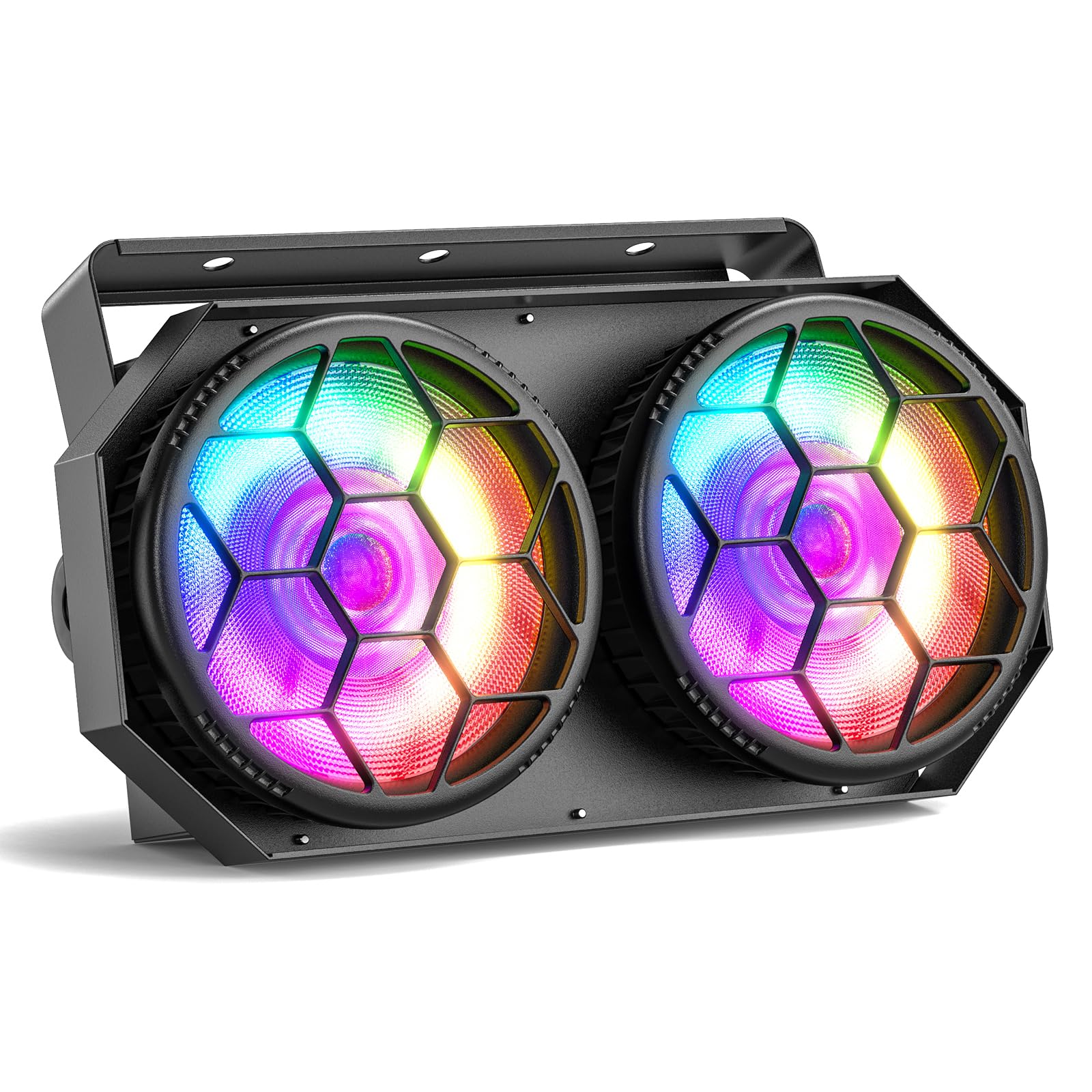 200W Par LED COB+RGB Luces Escenario,Blanco Frío/Cálido Foco Escenario,Control DMX512/Auto/Sonido/Estroboscópico,Foco Par Teatro para DJ Bar Boda Iglesia Conciertos Discoteca Navidad,1 PCS