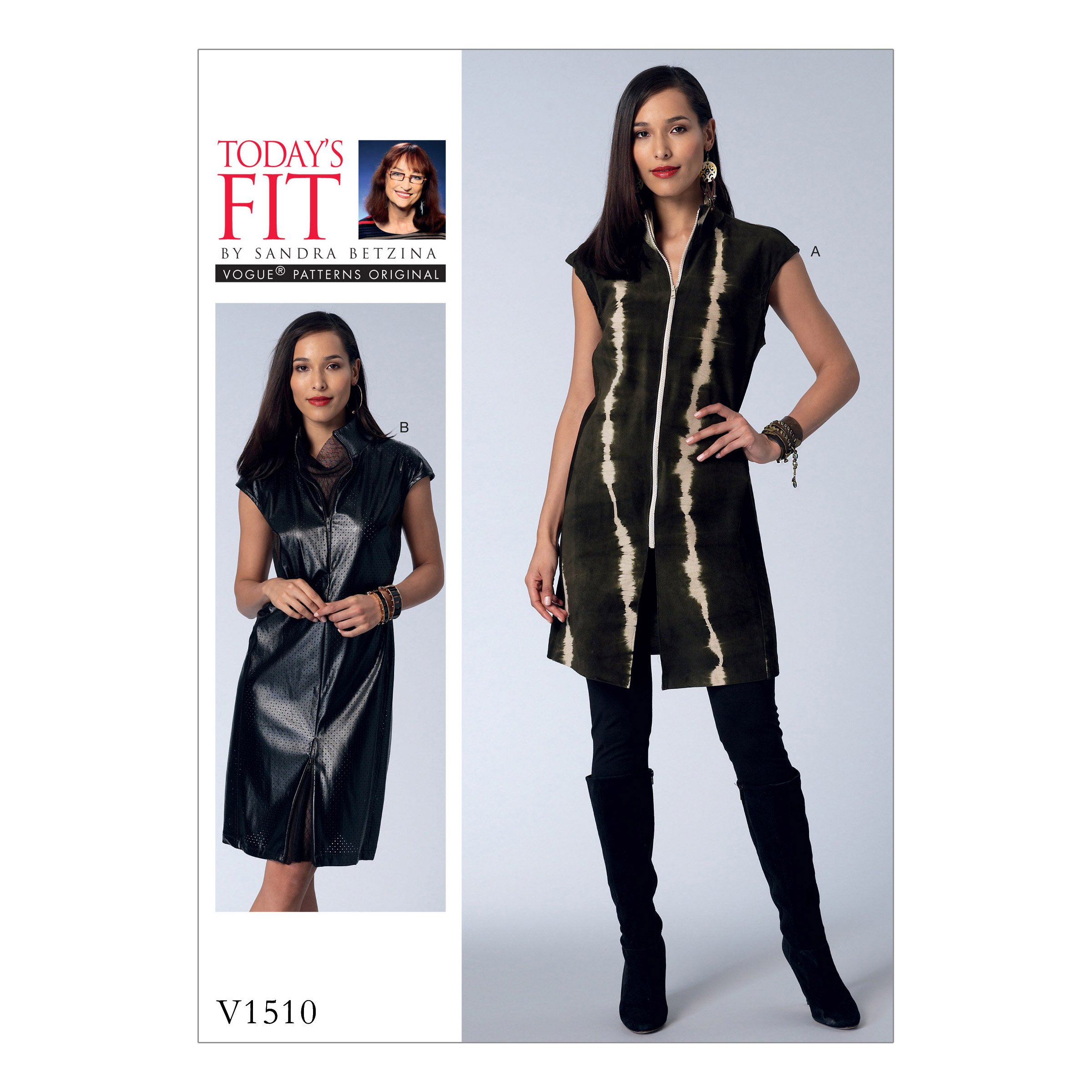 Patrons de tunique et robe Vogue Patterns 1510 OS en tailles A-j pour couture en soie