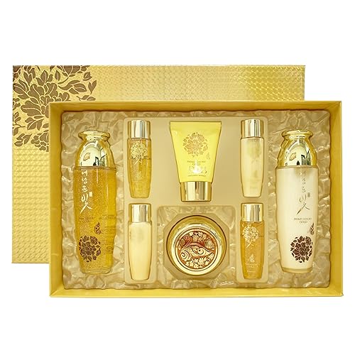 YEDAM YUN BIT Prime Luxury Gold - Set de cuidado de la piel para mujer con piel, emulsión, crema, crema BB, cuidado de arrugas, nutritivo e