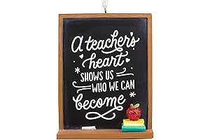 Hallmark Teacher's Heart Blackboard Christmas Ornament