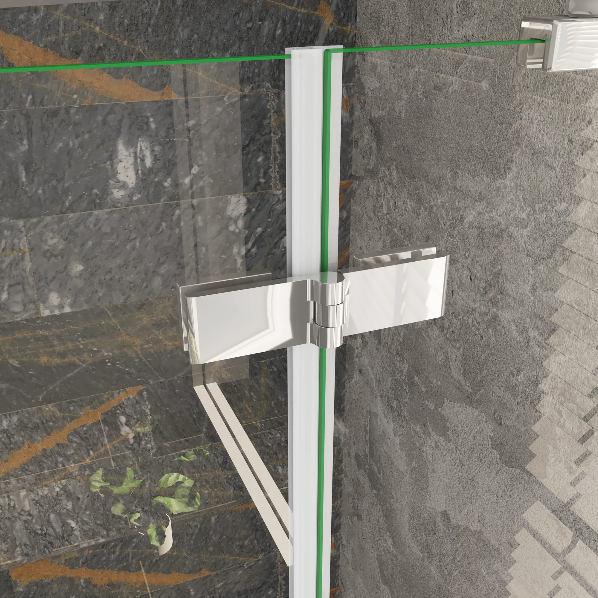 Porta Battente per Box Doccia Angolare 2 Ante con Parete Laterale Misura 90x70X195 cm in Vetro 6 mm Temperato Trasparente Anticalcare 2 barre di supporto