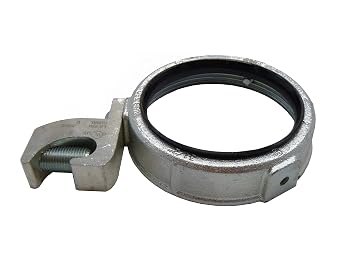 COREX 3 1/2" Insulated Grounding Bushing with Adjustable Lay-in Lug - Rigid/IMC Conduit Fitting - Zinc Plated Malleable Iron - Threaded - Ground/Bond Bushing -1-Pack