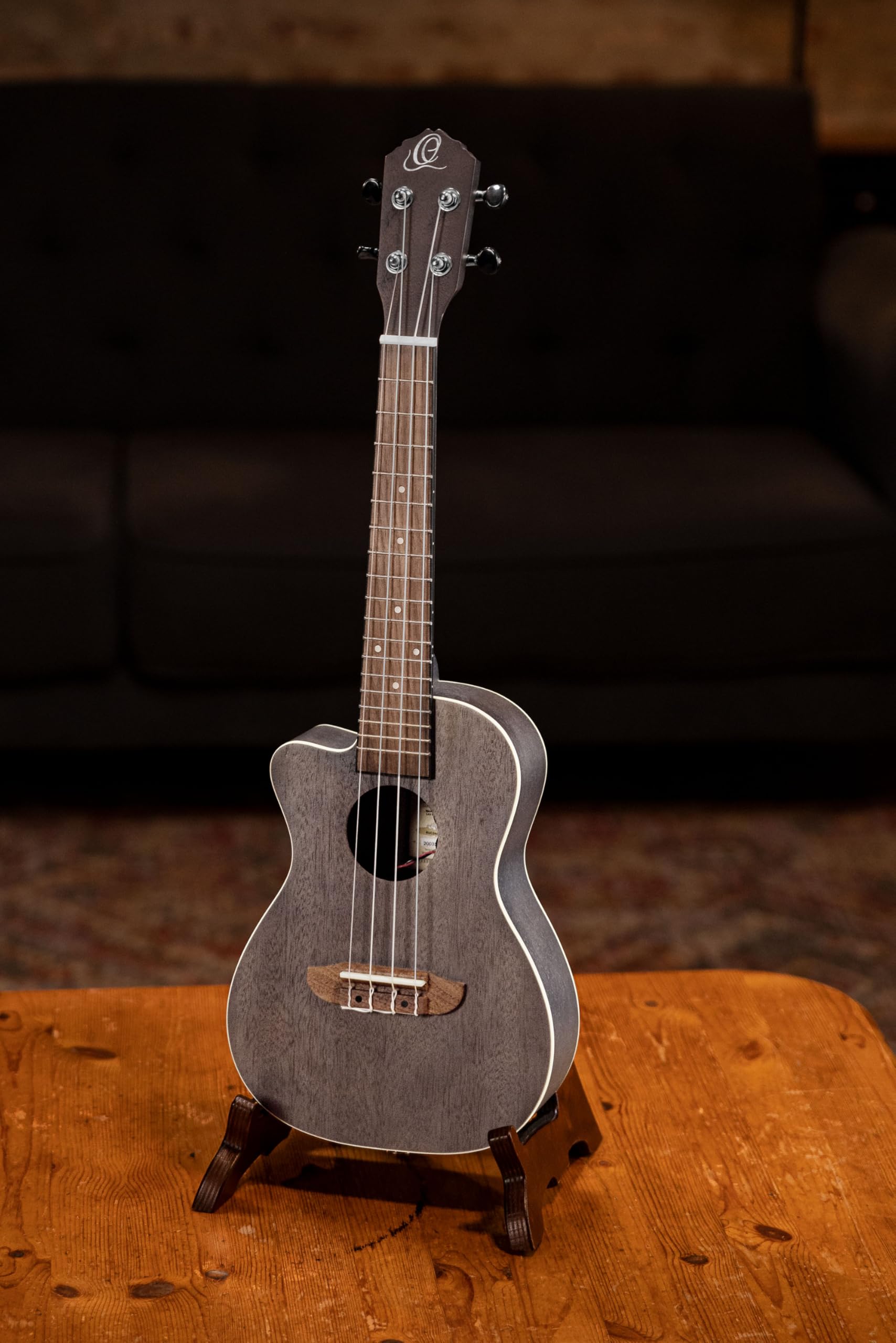 Ortega Guitars Ukelele Concierto electroacústico - zurdo - Earth Series - Okoumé/ Caoba (RUCOAL-CE-L)