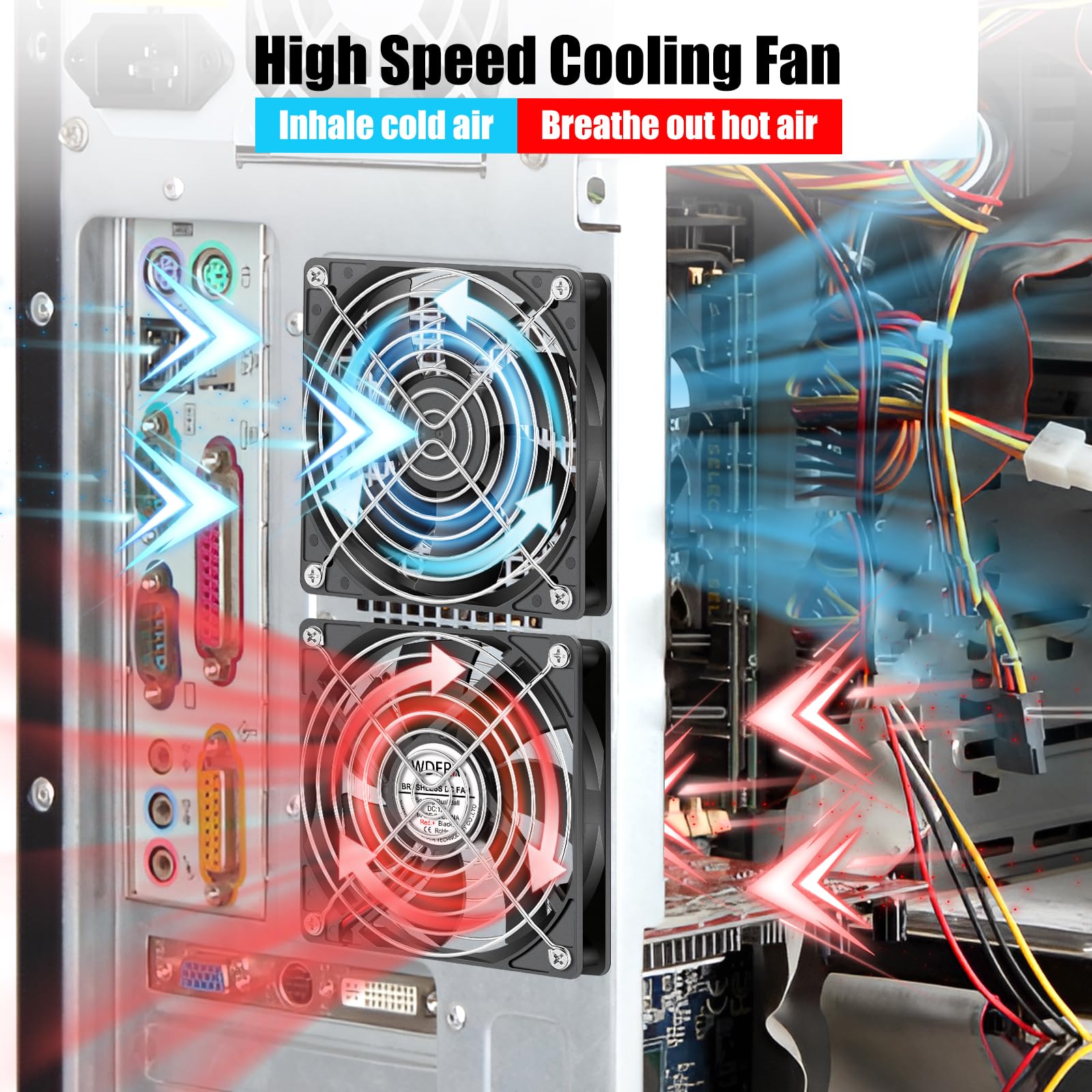 Ventola CC 12 V 2 pin 92 mm x 25 mm RV frigorifero sostituzione raffreddamento per computer case cooler