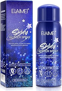Glitter Spray, Body Shiny Glitter Spray for Skin, Face, Hair and Clothing, Highlight Powder Spray, Shimmer Silver Glitter ...