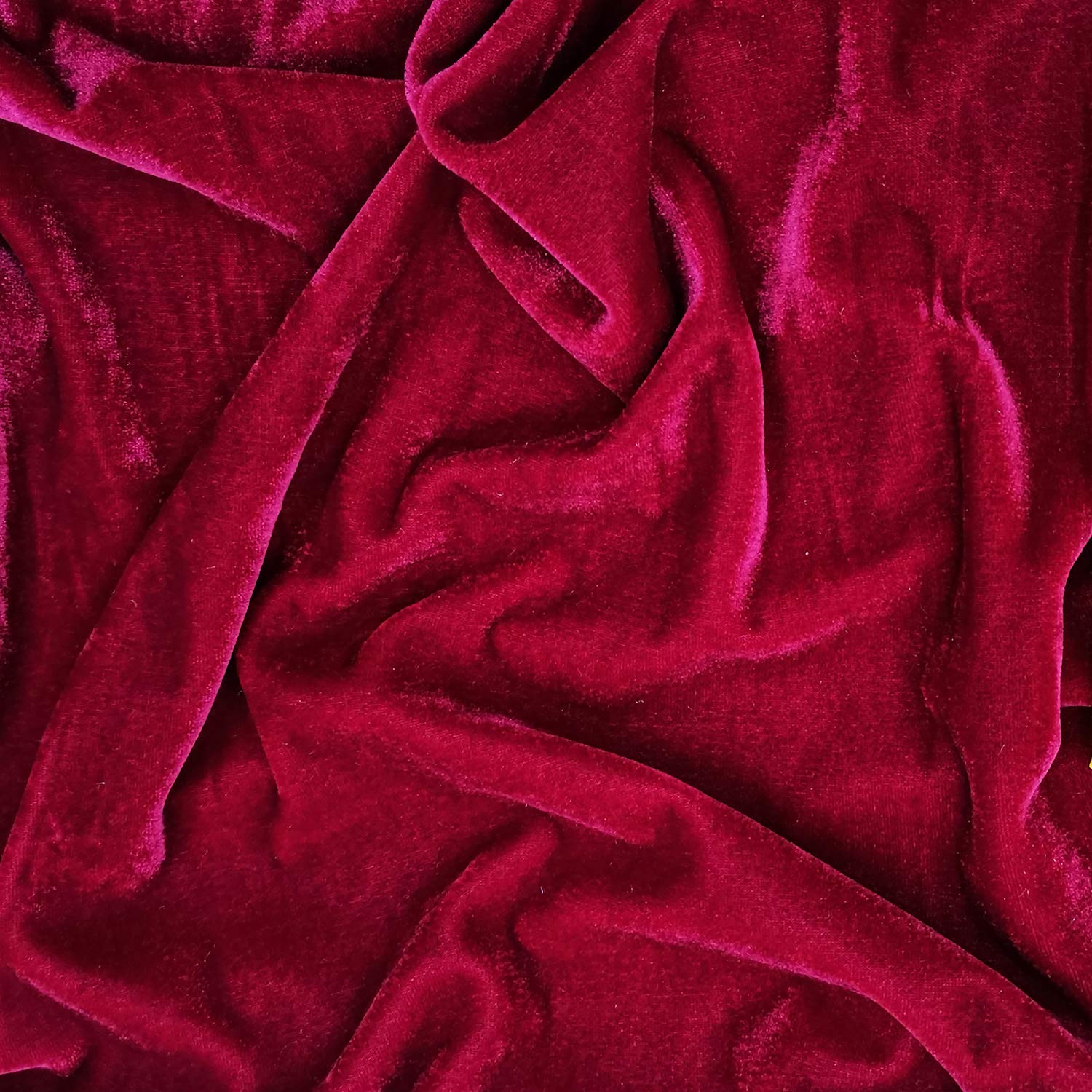 Mirco Velvet Fabric for Costumes and Crafting 61 Inches Width by The Yard Entelare(Red 1Yard)