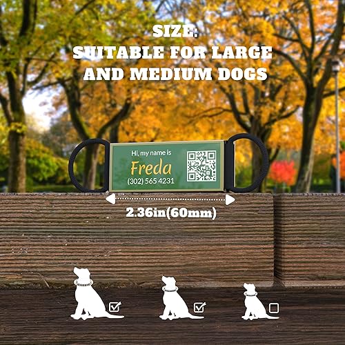 Miniatura 5 de Etiqueta de perro deslizable con código QR, etiquetas de perro personalizadas para mascotas, etiquetas de nombre de perro personalizadas, etiquetas