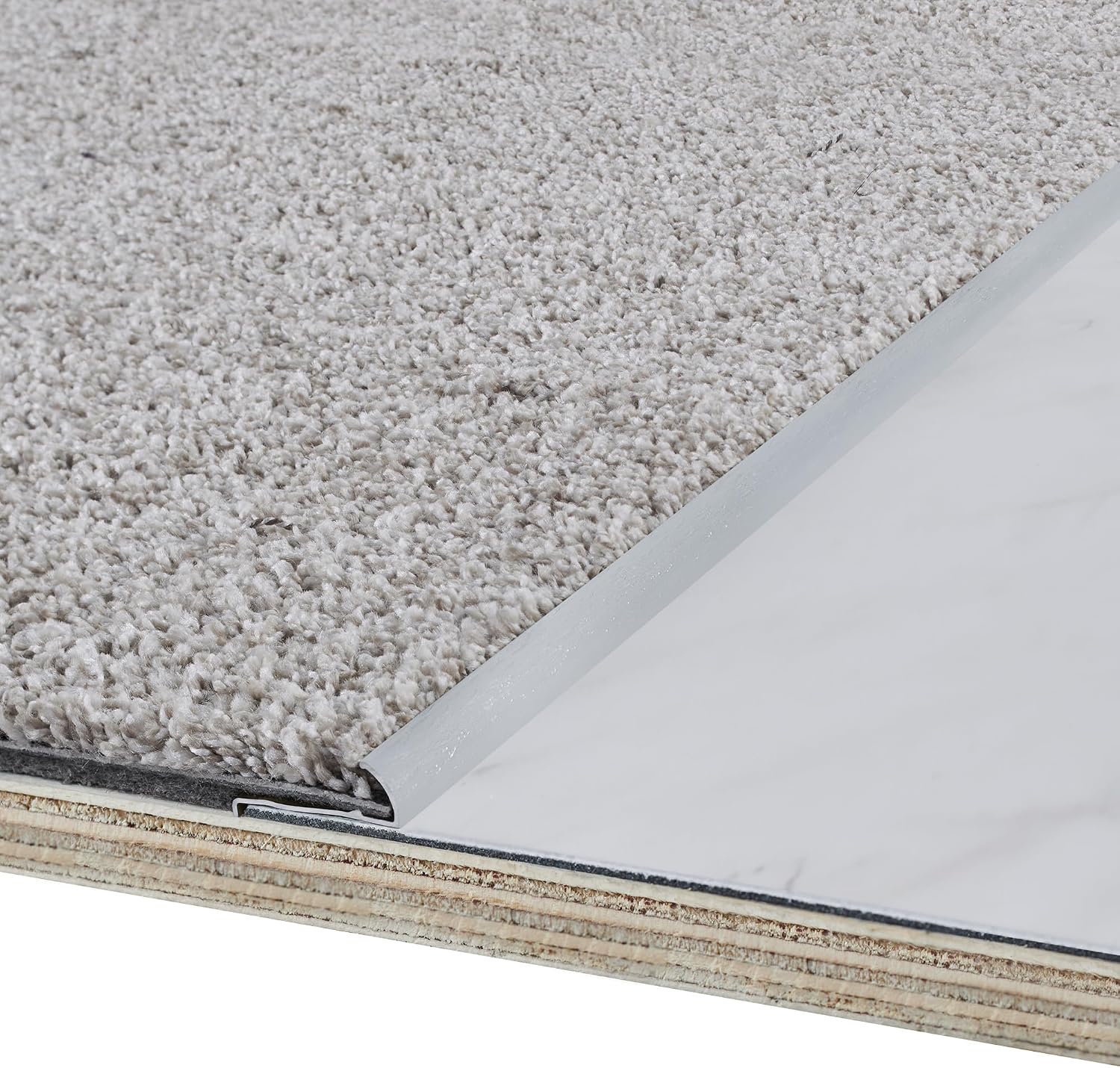 M-D Building Products 97019 1-3/8 in. X 96 in. Mill Aluminum Pro Carpet Gripper Hammered