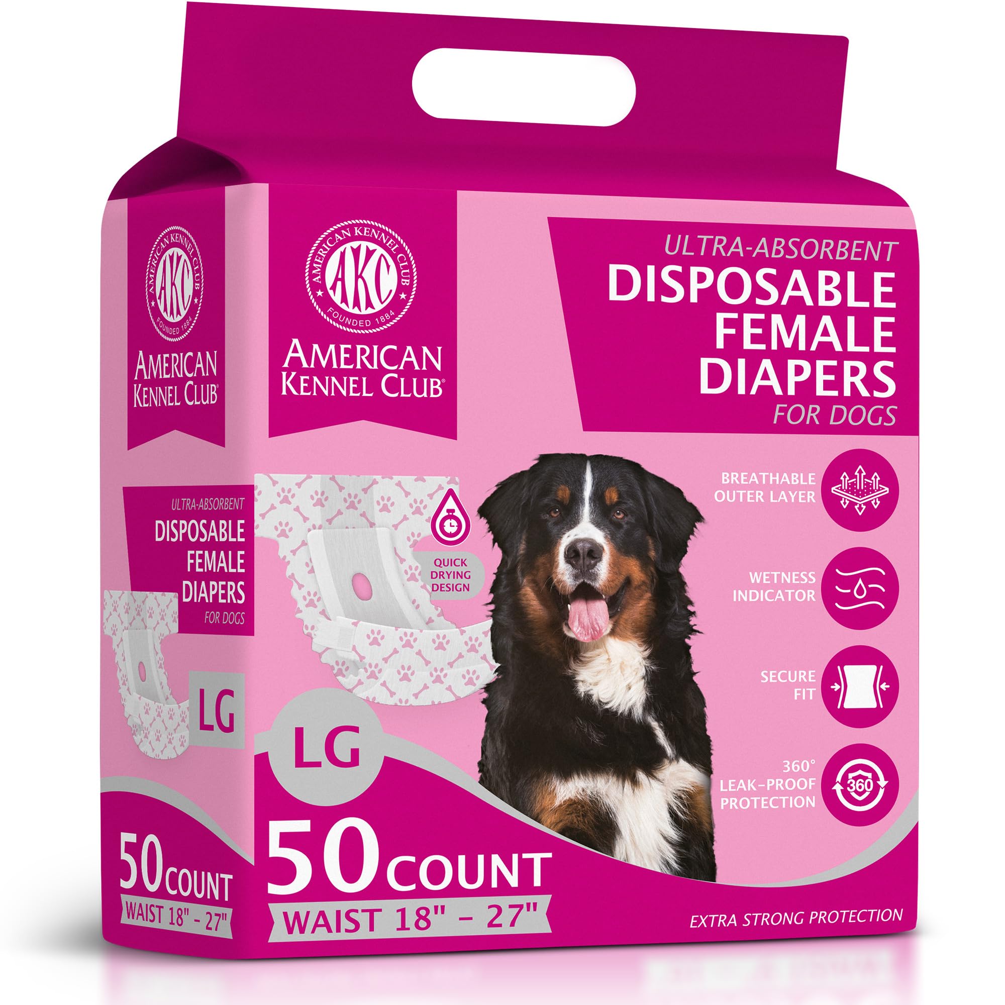 Couches jetables pour chien femelle L anti-fuite pour soulager l'incontinence